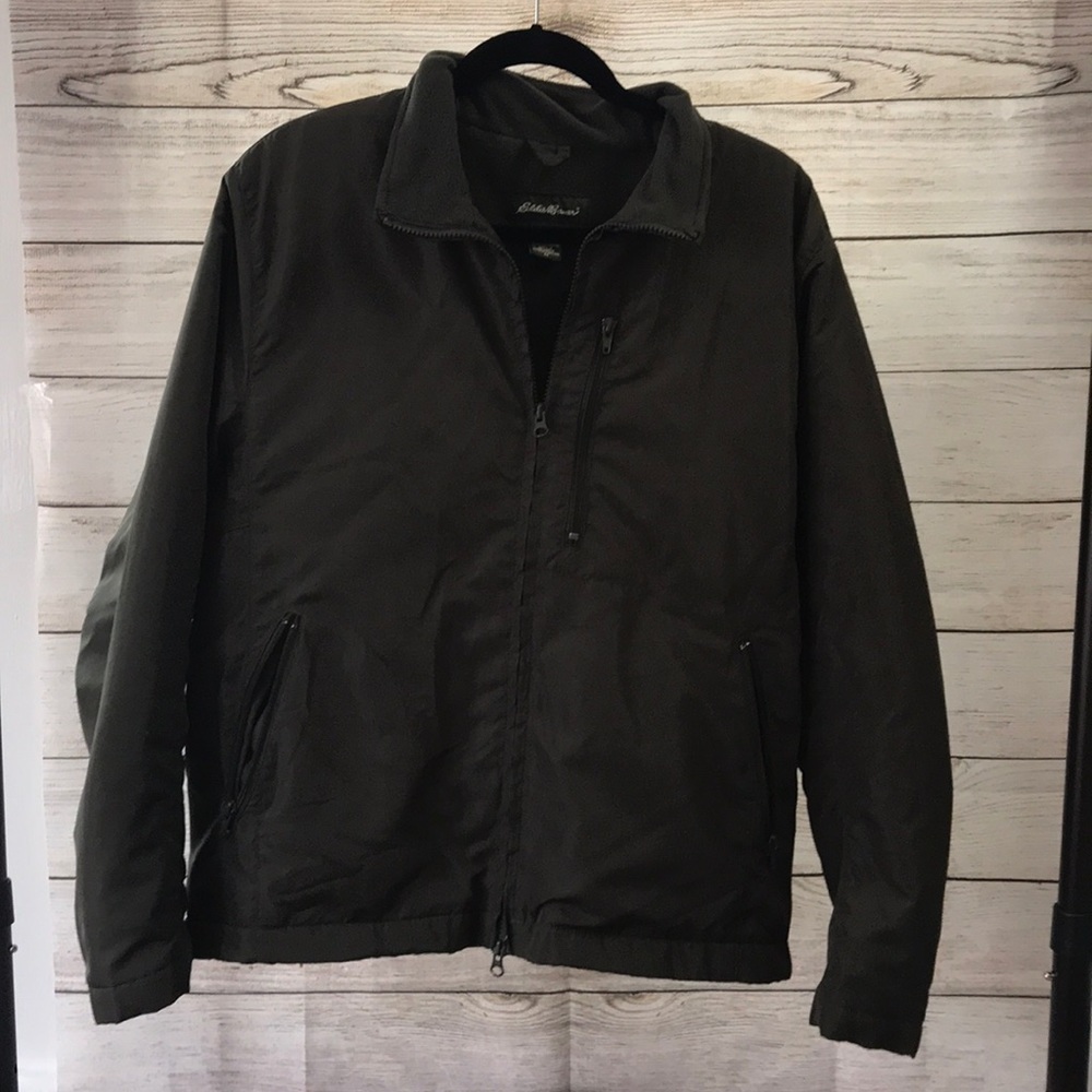 Eddie Bauer Army Green Fleece Lined Jacket - Picture 5 of 7